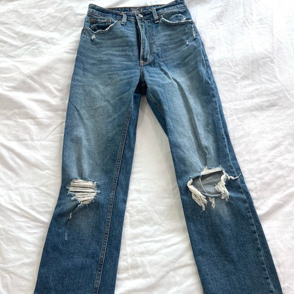 Abercrombie & Fitch Blue Straight Leg Jeans